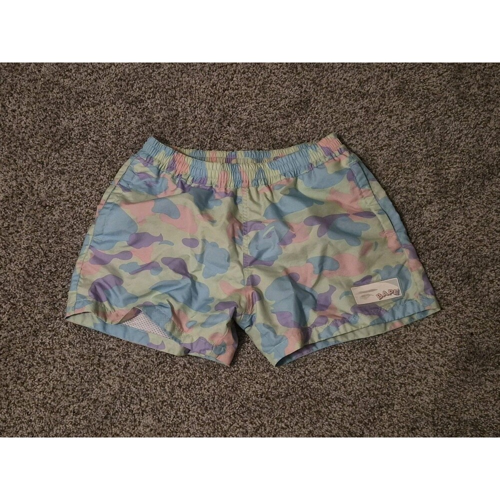Camo Nylon Cargo Shorts Multi Camo BAPE A Bathing Ape Size XS Skater Hip Hop